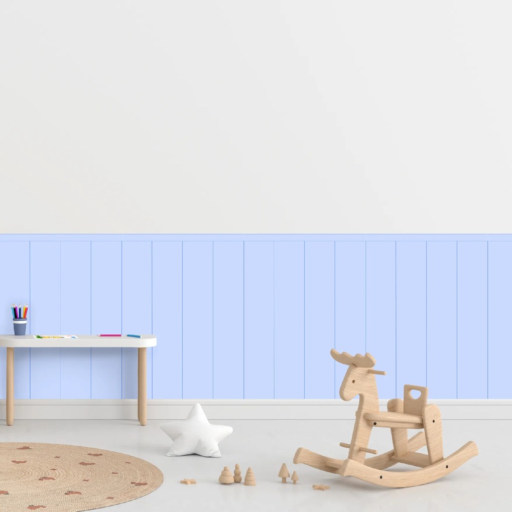 PIPPER. Textilná samolepiaca tapeta - Obdĺžnik - Modrá farba Farba: Bledá, Veľkosť: 80 cm