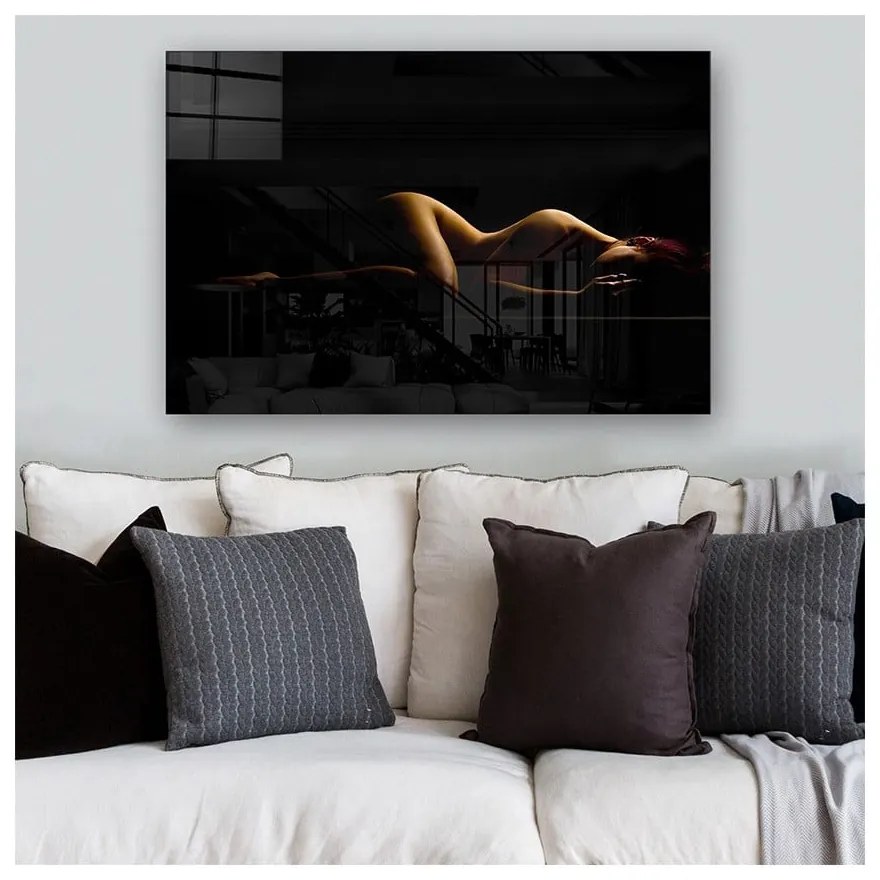 Sklenený obraz 100x70 cm Silhouette - Wallity