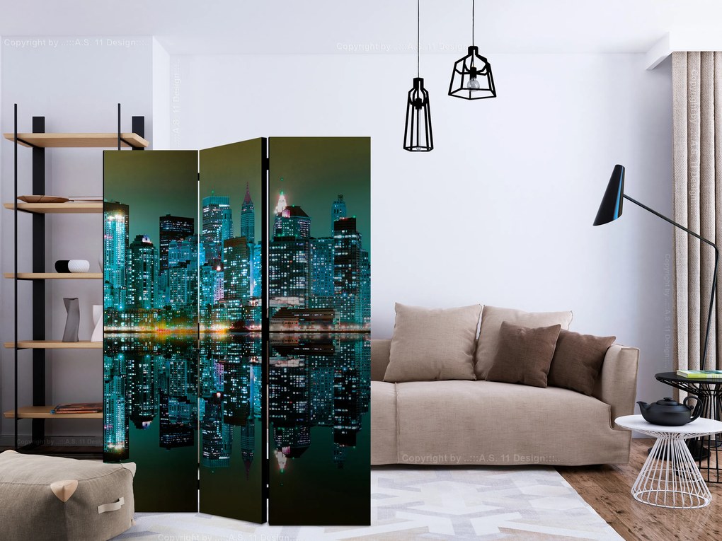 Artgeist Paraván - Gold reflections - NYC [Room Dividers]