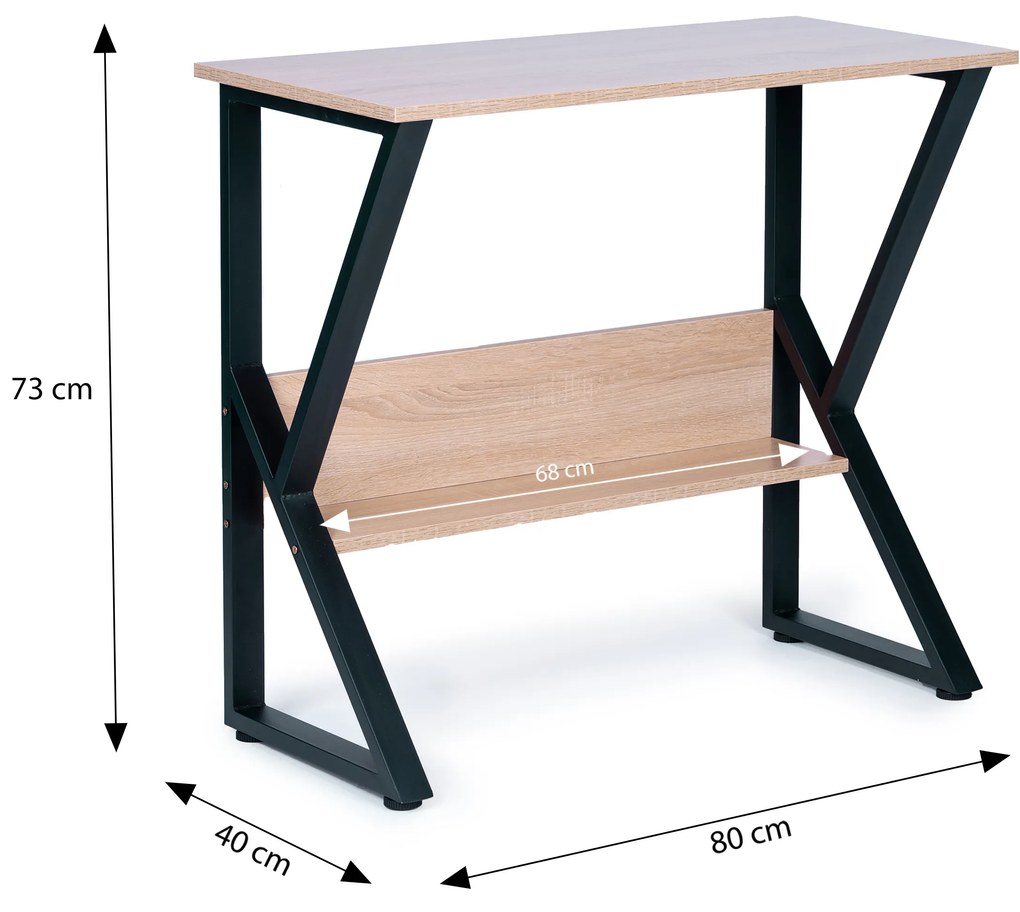 Počítačový stôl s policou, stôl, kancelársky stôl, herný stôl 80x40cm