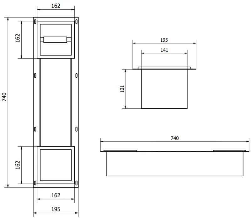 Mexen X-Wall-BP, držiak na toaletný papier so zabudovaným zásobníkom, oceľová, 1914