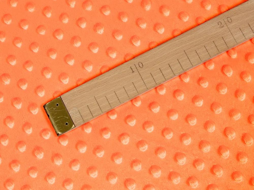 Biante Detská obliečka na vankúš Minky 3D bodky MKP-022 Oranžová 40 x 60 cm