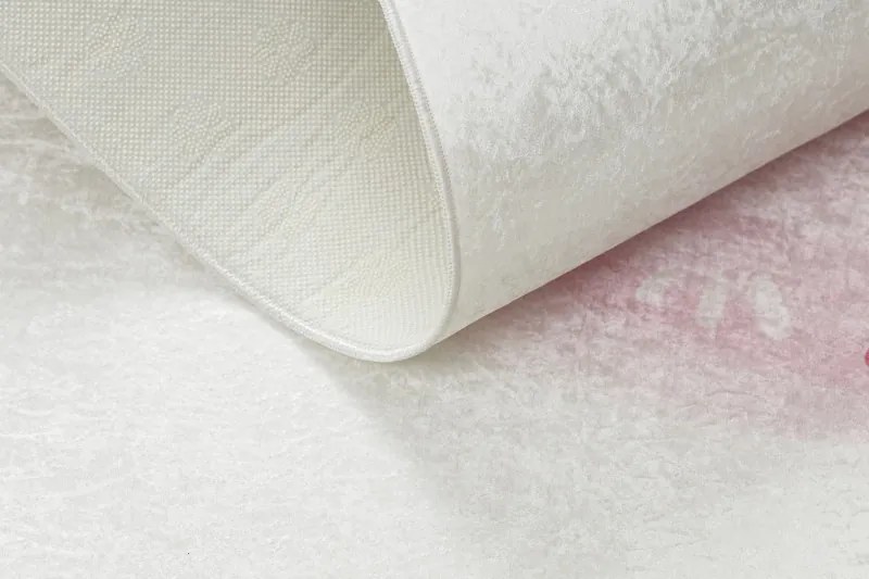 Dywany Łuszczów, Detský kusový koberec Bambino 1128 Unicorn, 80x150, ružová, detská izba