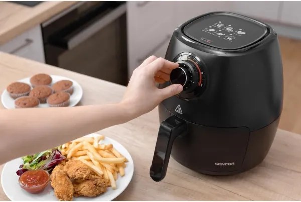 Sencor - Teplovzdušná fritéza 3,5 l 1300W/230V čierna