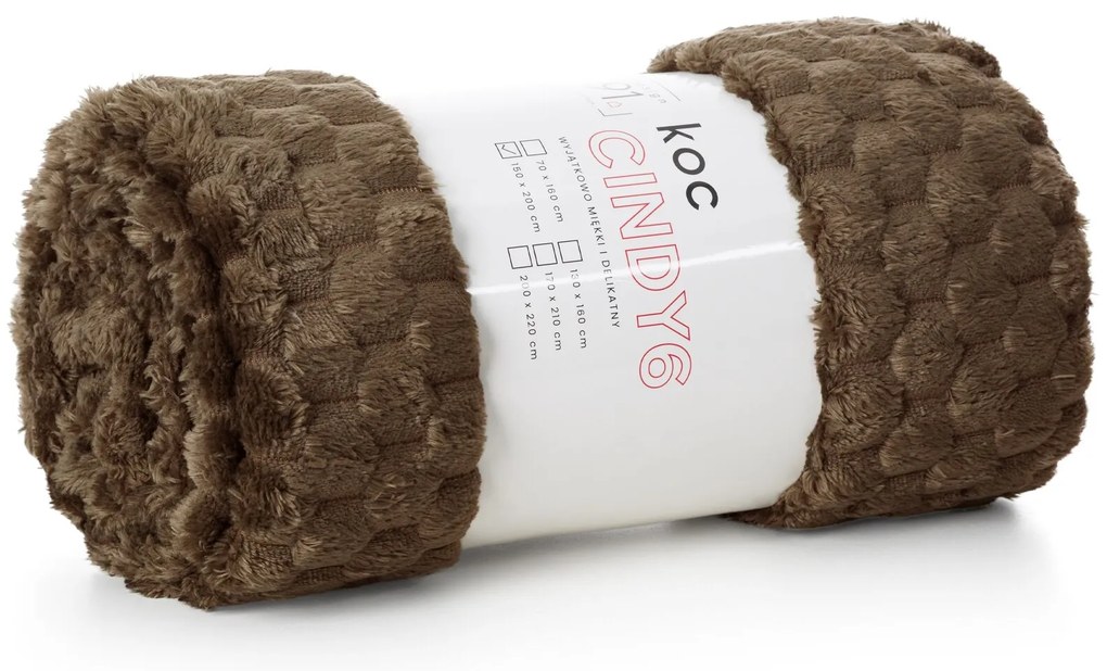 DEKA Z MIKROFLANELU CINDY6 200X220 CM TMAVOHNEDÁ