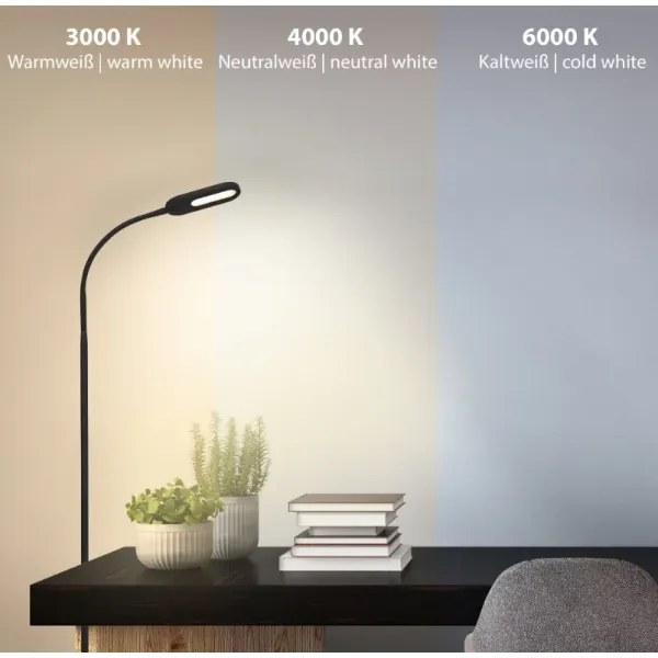 Briloner 1297-015 - LED Stmievateľná flexibilná stojacia lampa LED/6,6W/230V