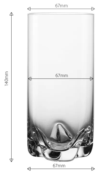 Poháre Tumbler 350 ml set 4 ks - Anno Glas Lunasol META Glass - 322124