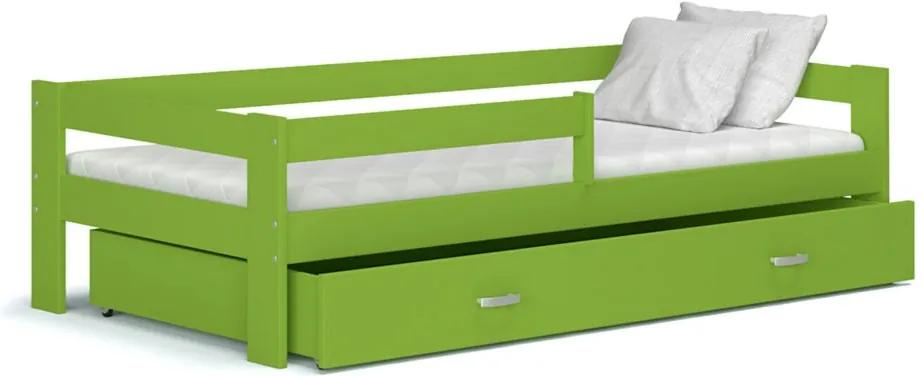 GL Hugo 180x80 Zelená detská posteľ Color