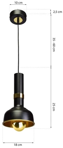 Luster na lanku MARGO 1xE27/5,5W/230V