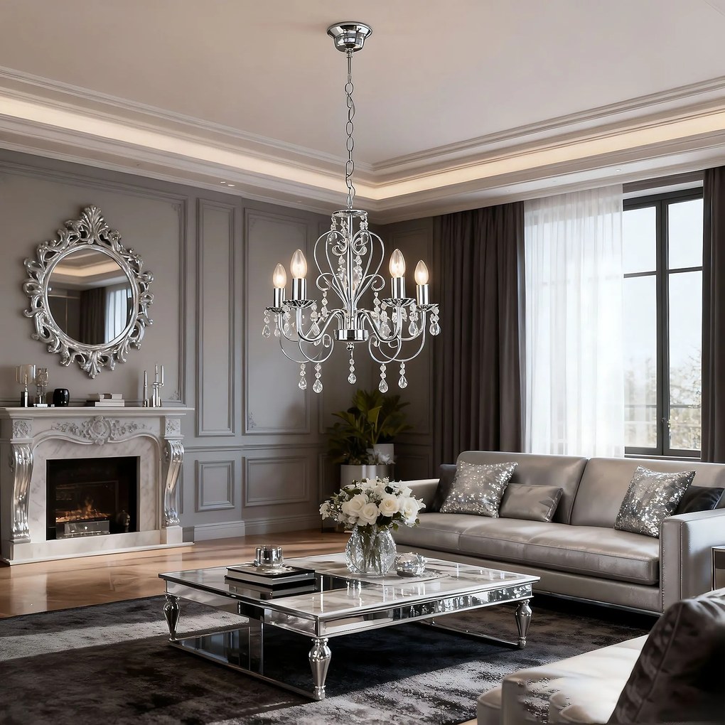 Toolight Toolight, stropné svietidlo 5xE14, EBT008-5CP, chróm, OSW-01243