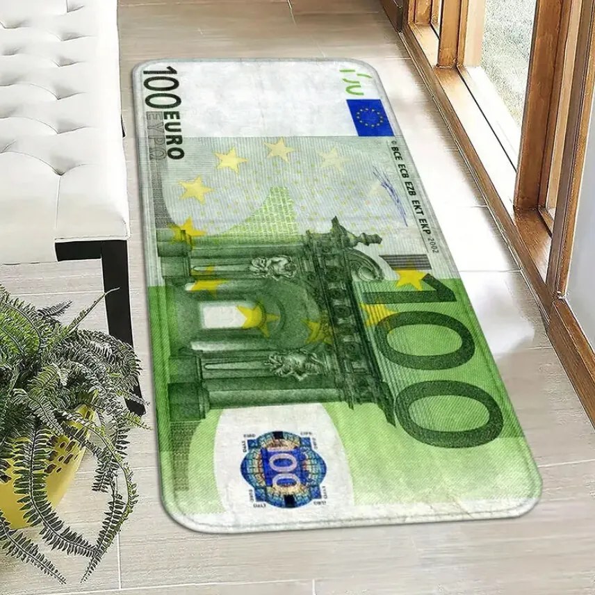 Protišmyková predložka Bankovka, 50x80, zelená, chodba / predsieň, Mujkoberec Original