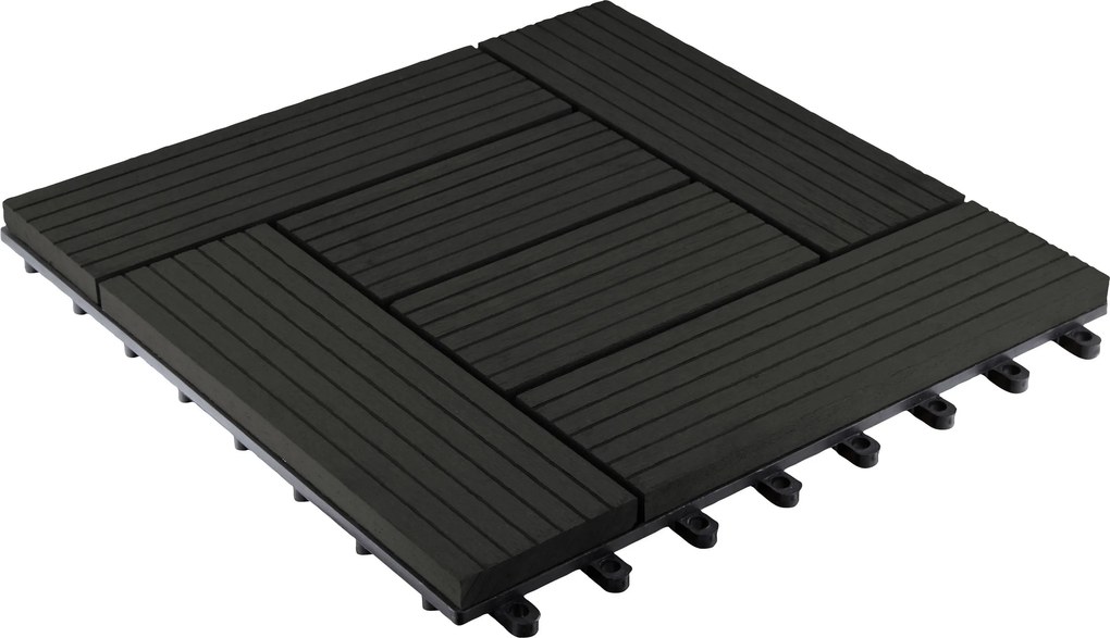WPC dlaždice LEGI STYLE 30 x 30 cm, čierna