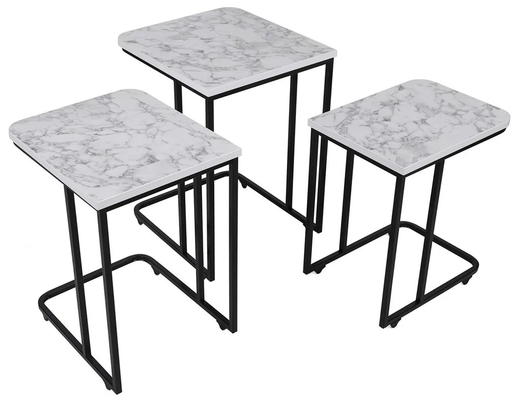 Odkladací stolík Metal Zigon, 3 ks