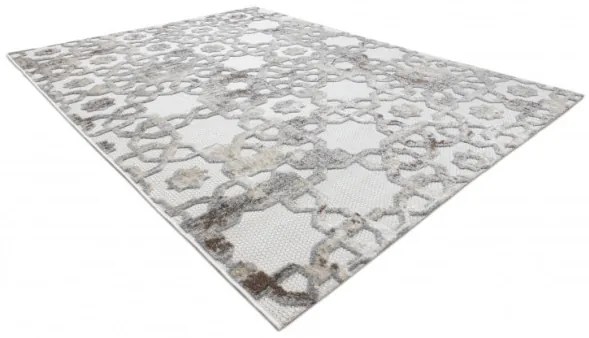 Koberec SOLE D3882 Ornament - ploské tkanie béžový / sivý