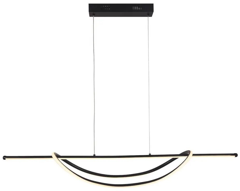 LED Luster na lanku AMBAR LED/35W/230V čierna