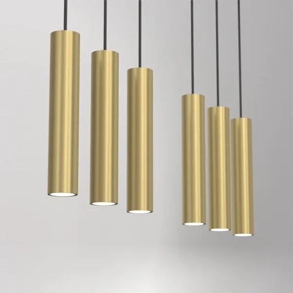 Luster na lanku RAITO 6xGU10/8W/230V mosadz