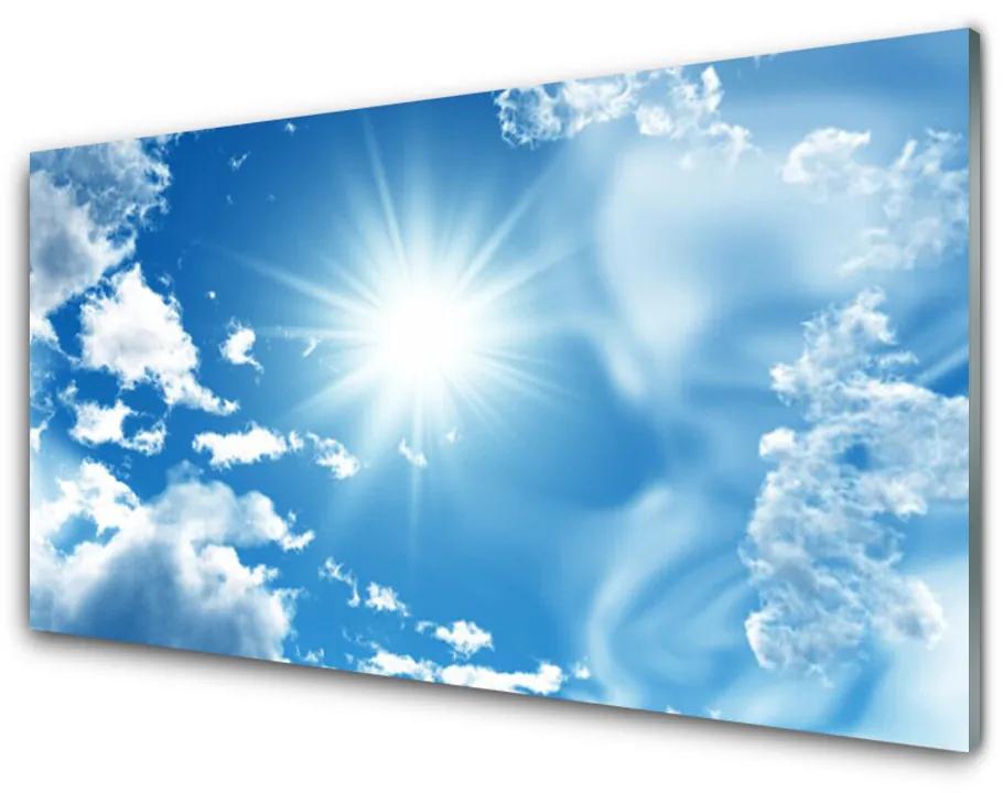 Obraz plexi Slnko mraky nebo modré 100x50 cm