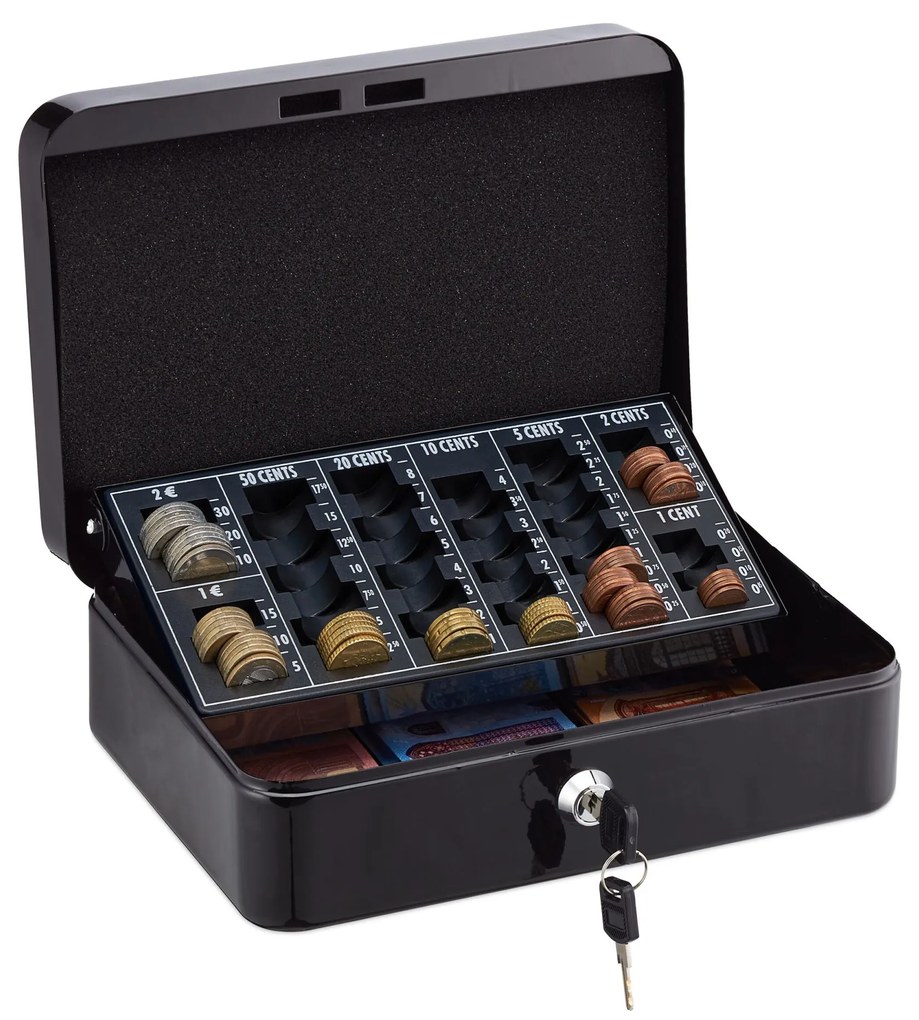 Pokladnička na kľúč RD47847, čierna