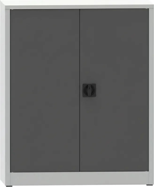 Dielenská policová skriňa na náradie KOVONA JUMBO, 2 police, zváraná, 1150 x 950 x 500 mm, sivá / grafit