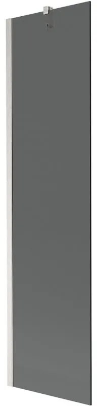 Mexen Next, 1-krídlová vaňová zástena 50 x 150 cm, 6mm šedé sklo, oceľová, 895-050-000-00-40-97