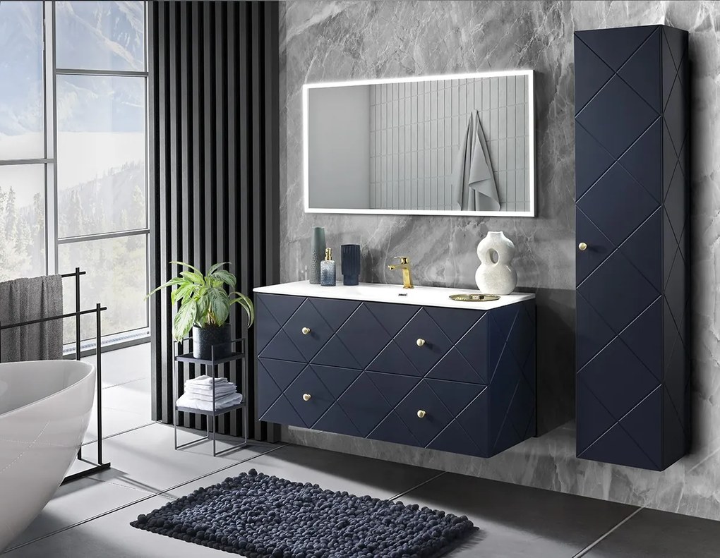 Kúpeľňová skrinka pod umývadlo Elegance 120 cm modrá