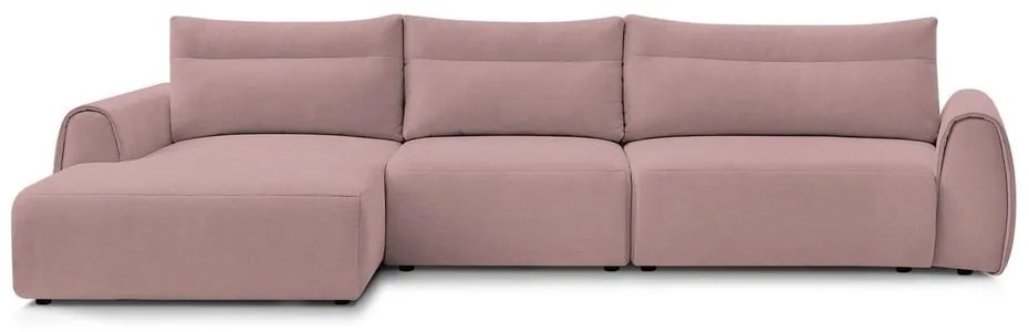Svetloružová rohová pohovka Aden – Bobochic Paris