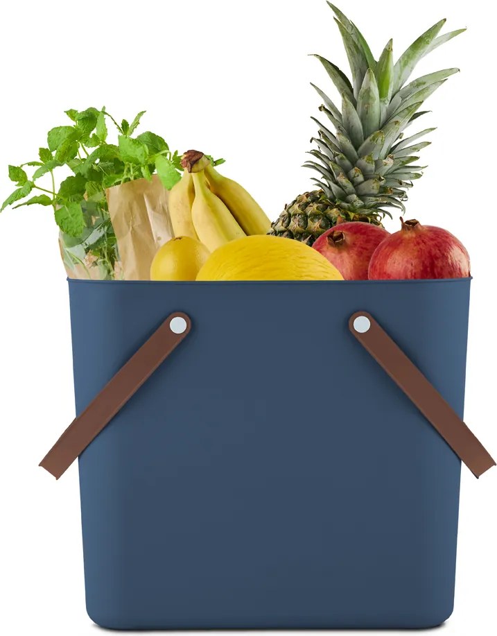 Rotho Nákupná taška, kabelka, plastová MULTIBAG, dl. uši - tm.modrá, 25l