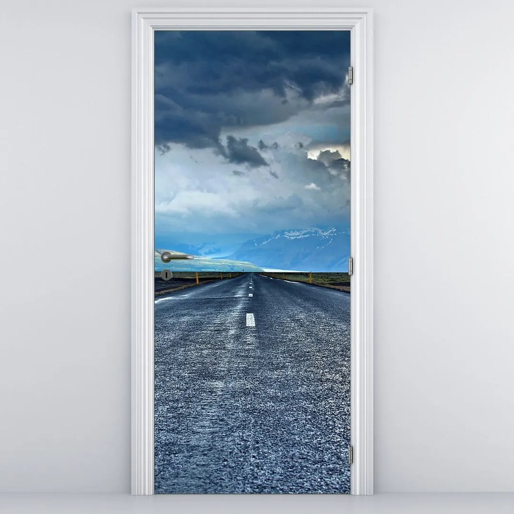 Fototapeta na dvere - Cesta v búrke (95x205cm)