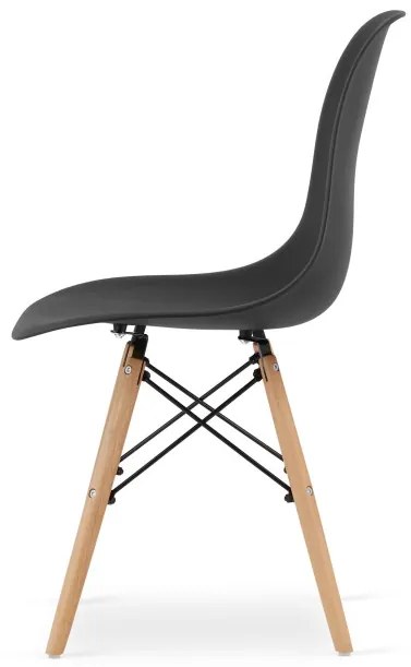 Jedálenský stôl ARTISAN naturálny, so štyrmi stoličkami OSAKA čierne