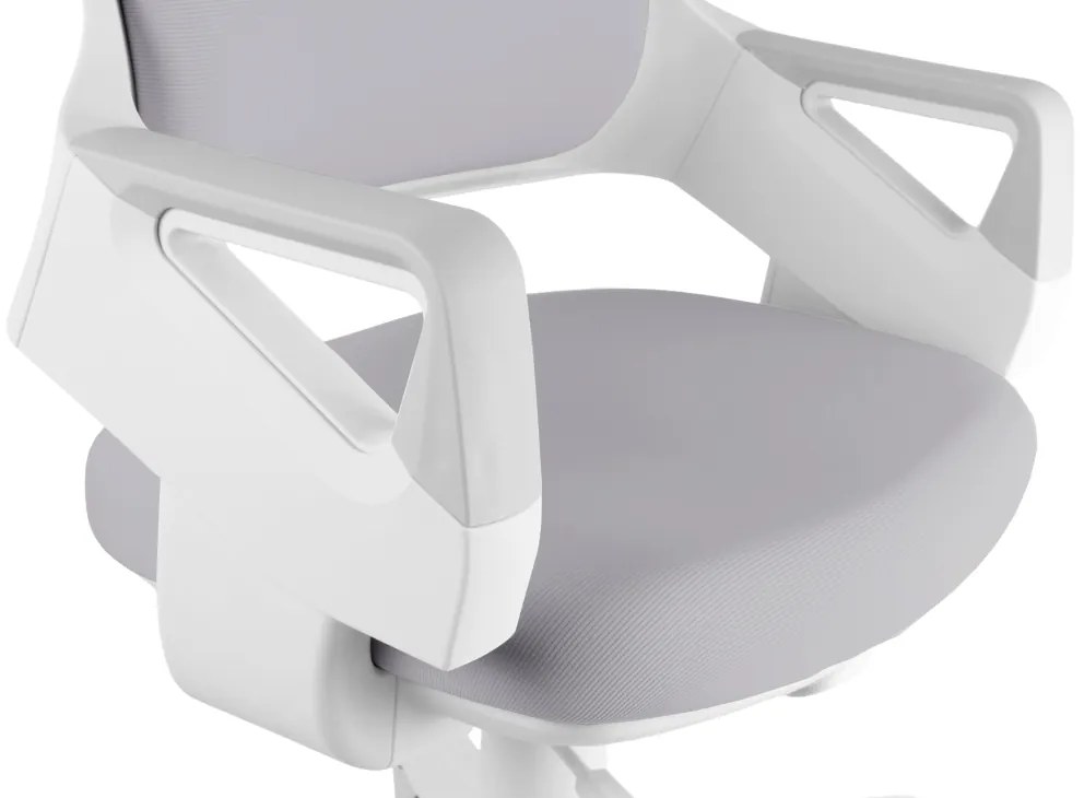 Detská rastúca stolička Neoseat KIDDY FIVE — látka, prateľný poťah, sivá