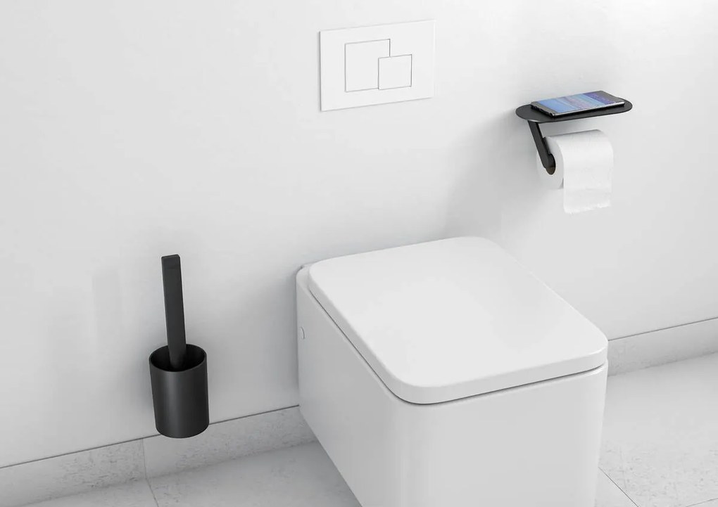 Hansgrohe WallStoris, sada pre WC, čierna matná, HAN-27969670