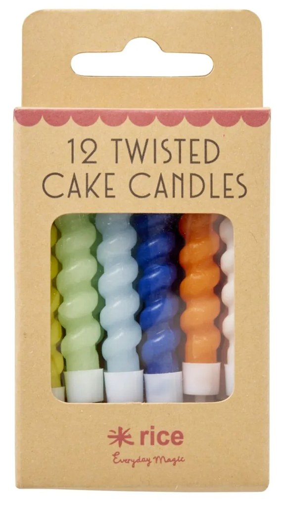 rice Sviečky na tortu Twisted Candle – set 12 ks