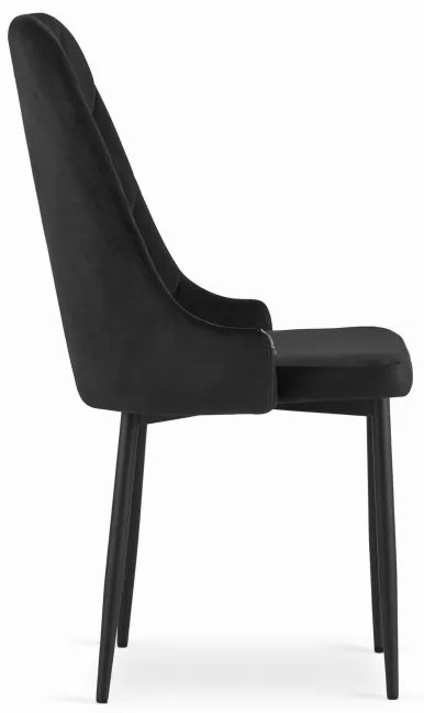 Set troch jedálenských stoličiek CAPRI čierne (čierne nohy) (3ks)