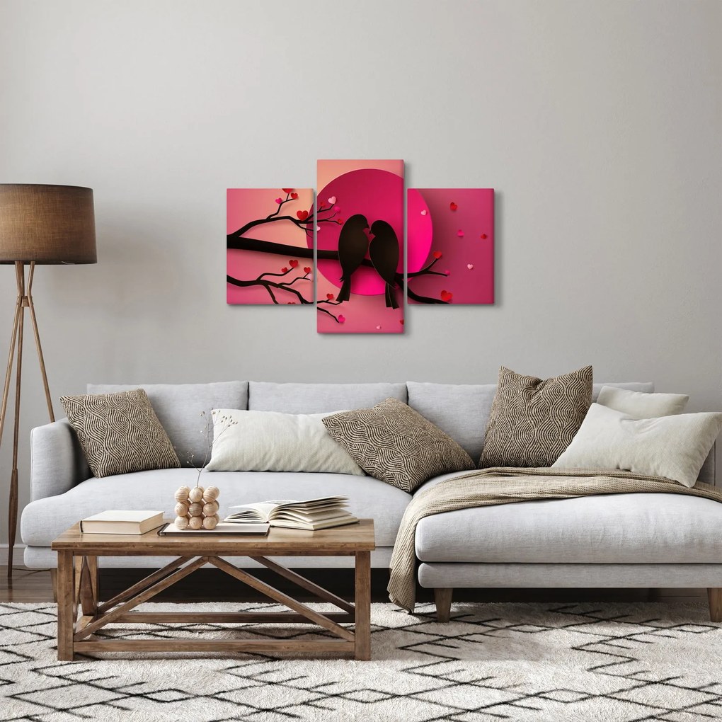 Obraz - Zamilované vtáčiky (90x60 cm)