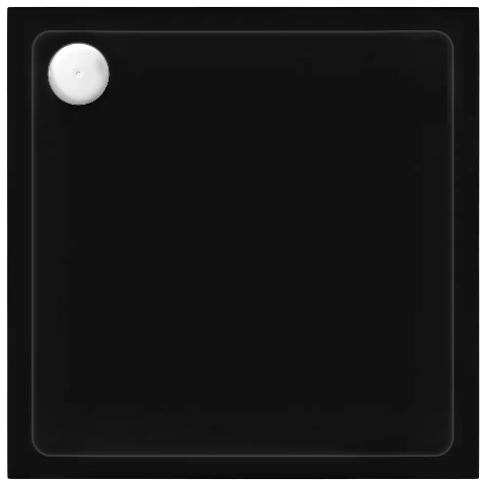 Rea Savoy, akrylátová sprchová vanička 80x80x6 cm + sifón, čierna lesklá, REA-K4804