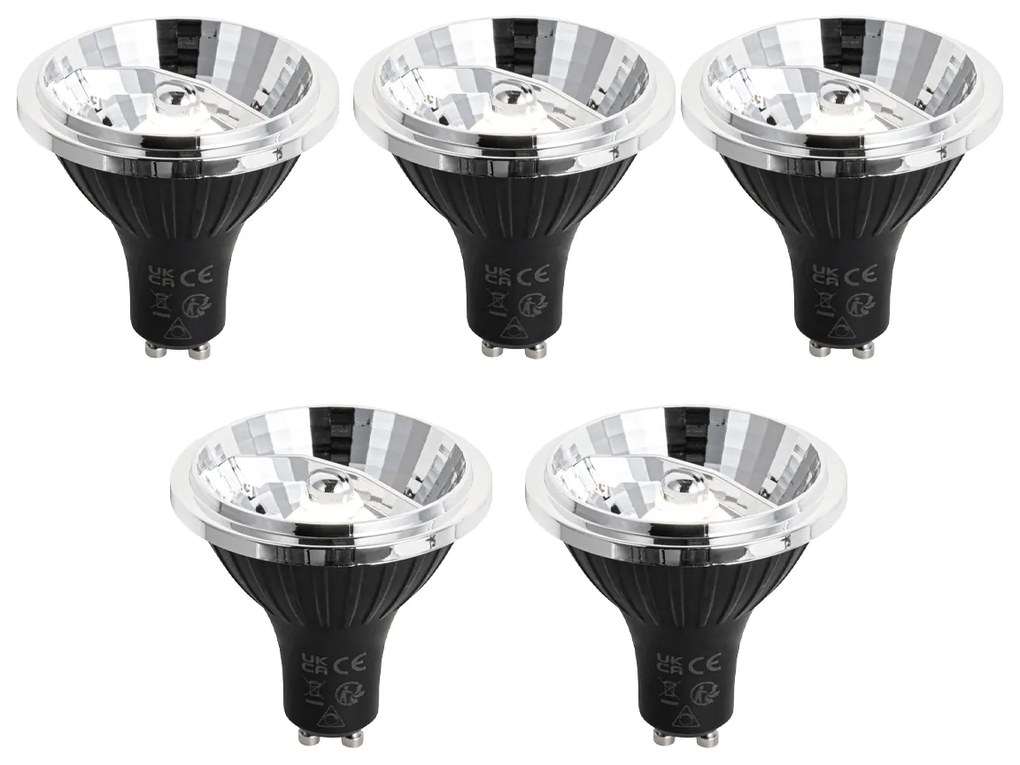 Sada 5 stmievateľných LED žiaroviek GU10 70 mm 6,5 W 600 LM 4000 K