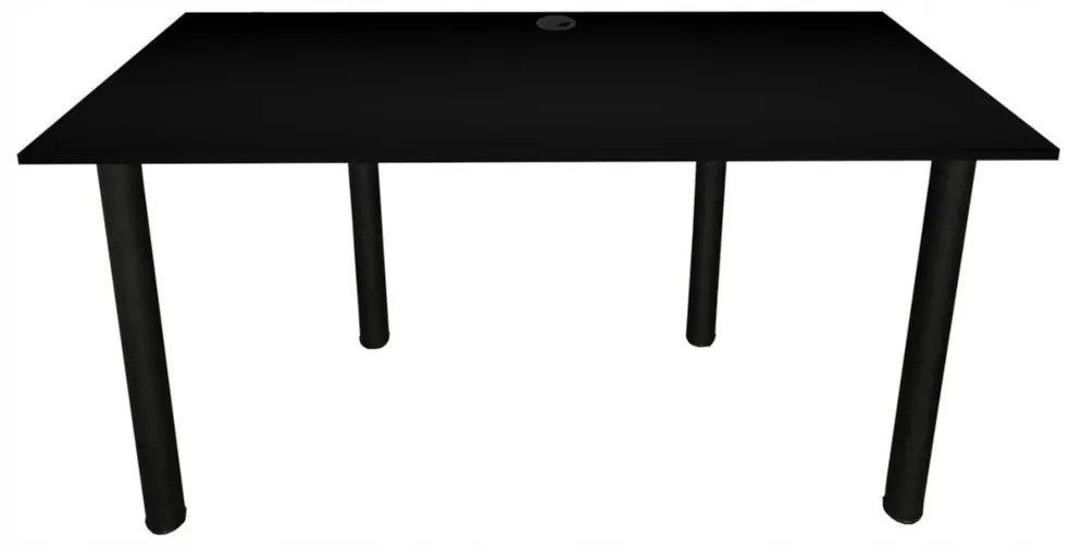 Počítačový herný stôl CODE BIG, 160x73-76x80, čierna/čierne nohy