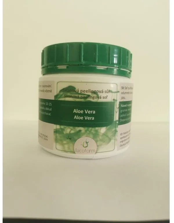 Saunová peelingová soľ 500 g na saunovanie aloe vera