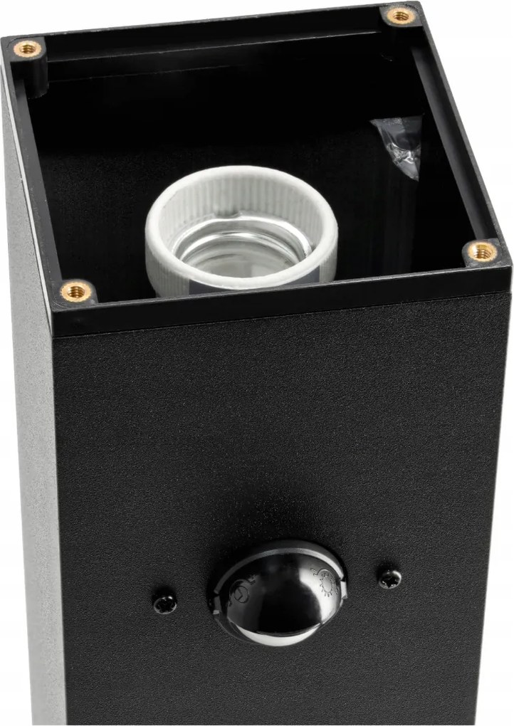 BERGE Záhradná lampa Malibu - ME0021 - E27 - 60 cm - čierna - pohybové čidlo