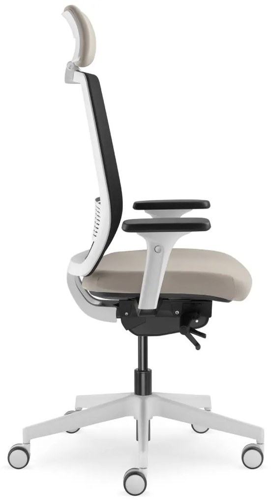 LD SEATING Kancelárska stolička LYRA AIR 215-WH-SYS-HO s opierkou hlavy