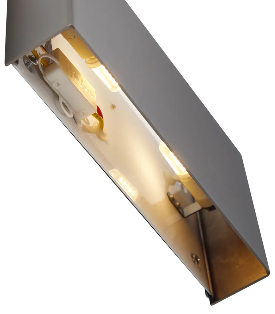 Moderné nástenné svietidlo Gunmetal 2-Lights - Otan