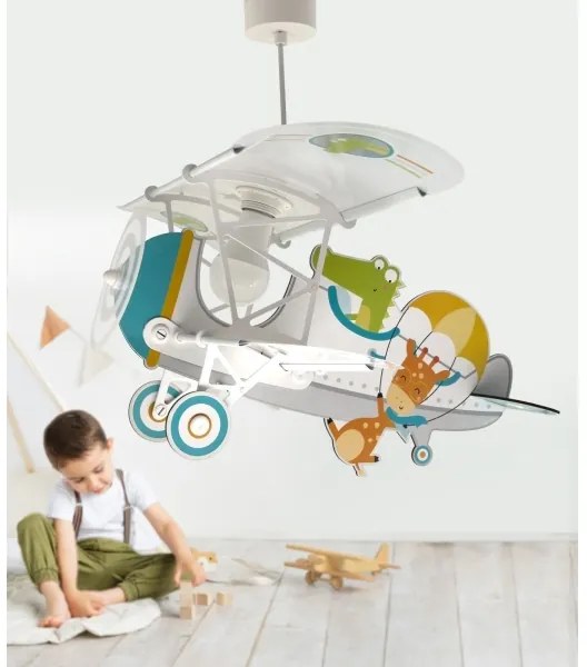 Dalber 54542 - Detský luster LITTLE CROCODILE 1xE27/15W/230V