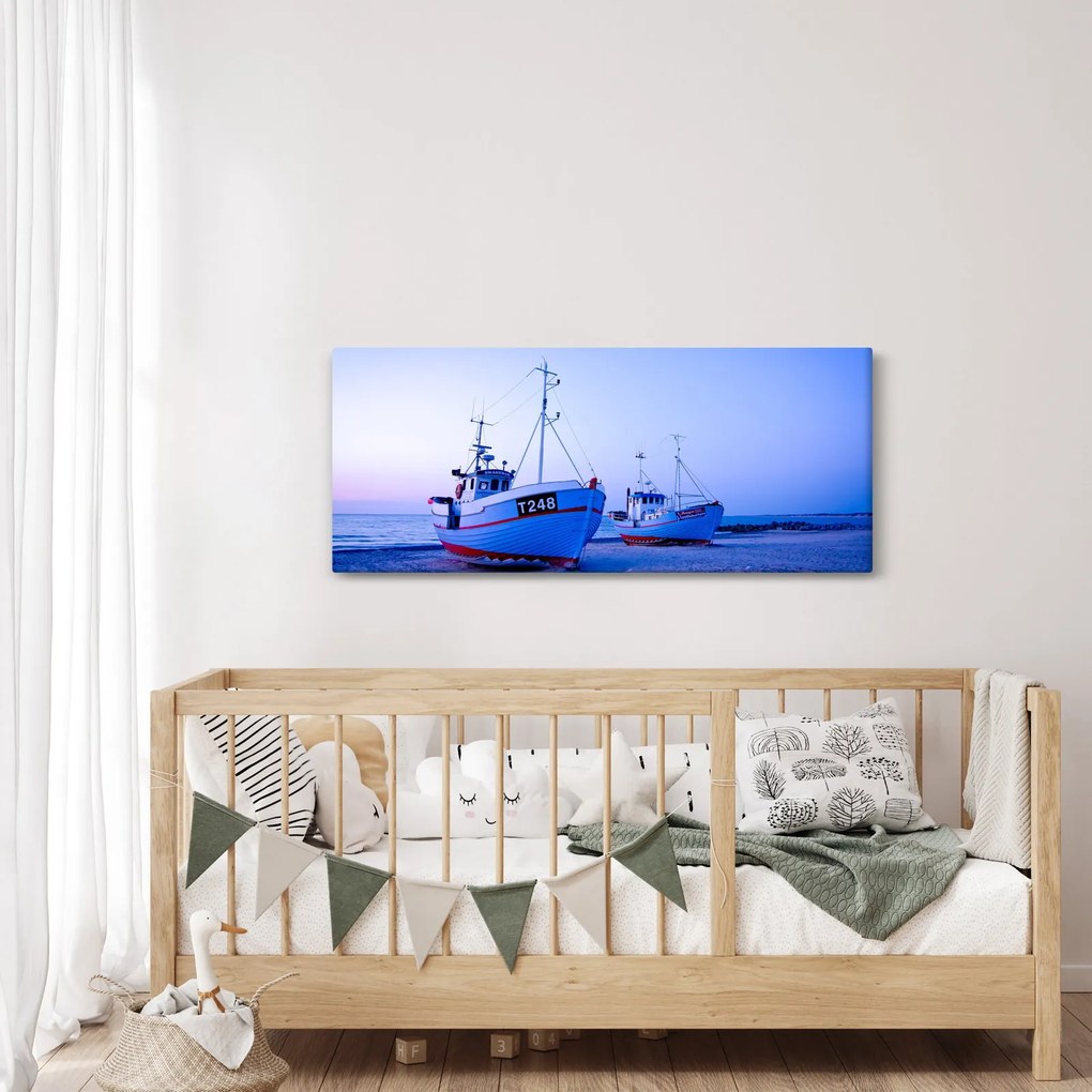 Obraz - Vylodenie za súmraku (120x50 cm)