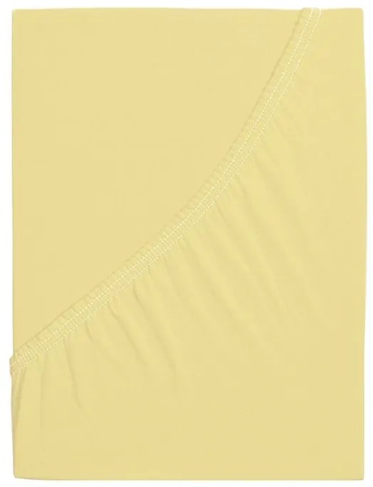 Jersey plachta do detskej postieľky EXCLUSIVE 70x140 cm svetlo žltá