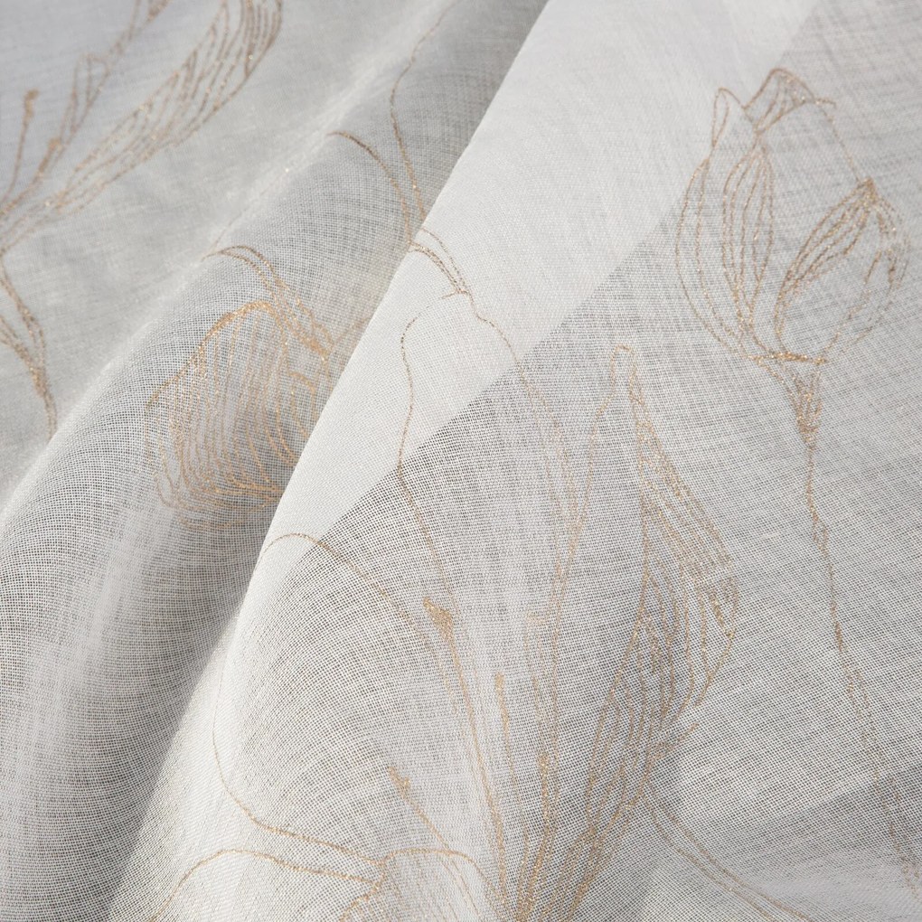 ZÁCLONA NA KRÚŽKOCH AMALIA 140X250 CM VZOROVANÁ