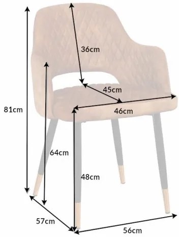 Stolička Paris dekoračné prešívanie zamatová horčicová žltá