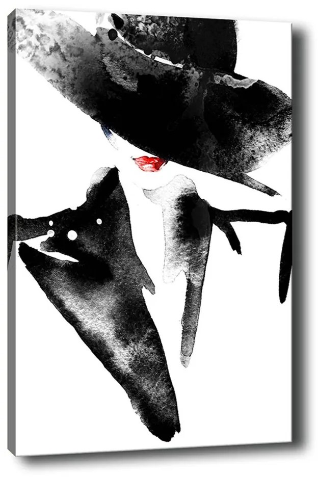 Obraz na plátne Dáma v čiernom 50x70 cm