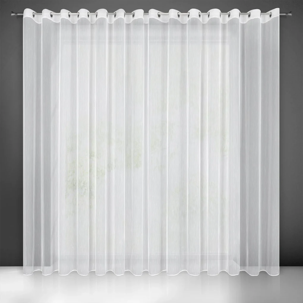 ZÁCLONA NA KRÚŽKOCH PILAR 350X250 CM BIELA