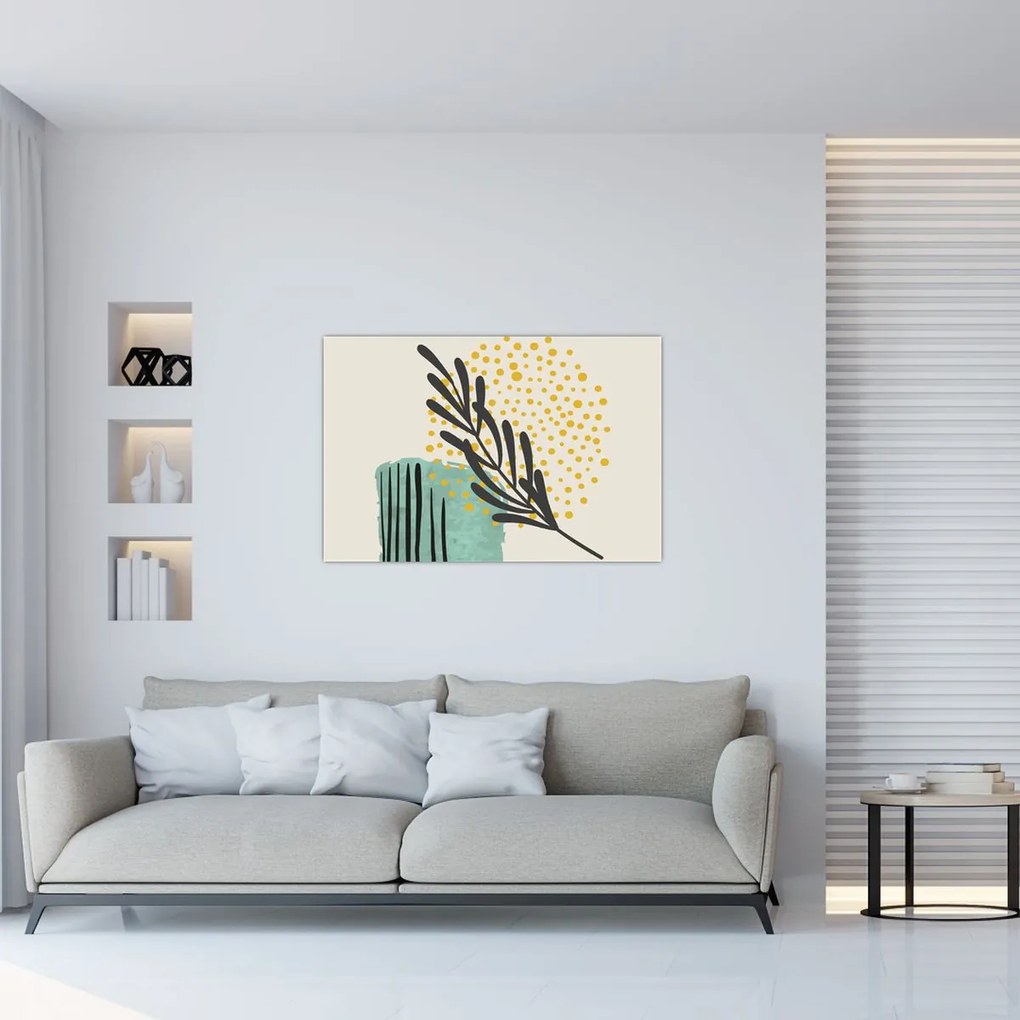 Obraz - Abstraktné listy N⁰3 (90x60 cm)