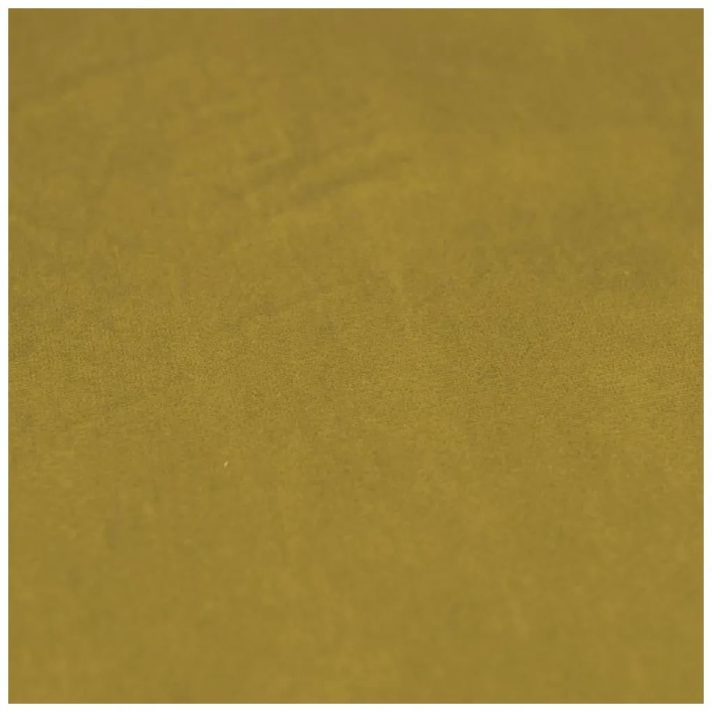 Tempo Kondela Kreslo v štýle Art-deco, horčicová Velvet látka/gold chróm-zlatý, NOBLIN